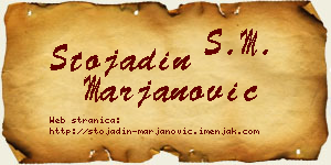 Stojadin Marjanović vizit kartica